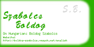 szabolcs boldog business card